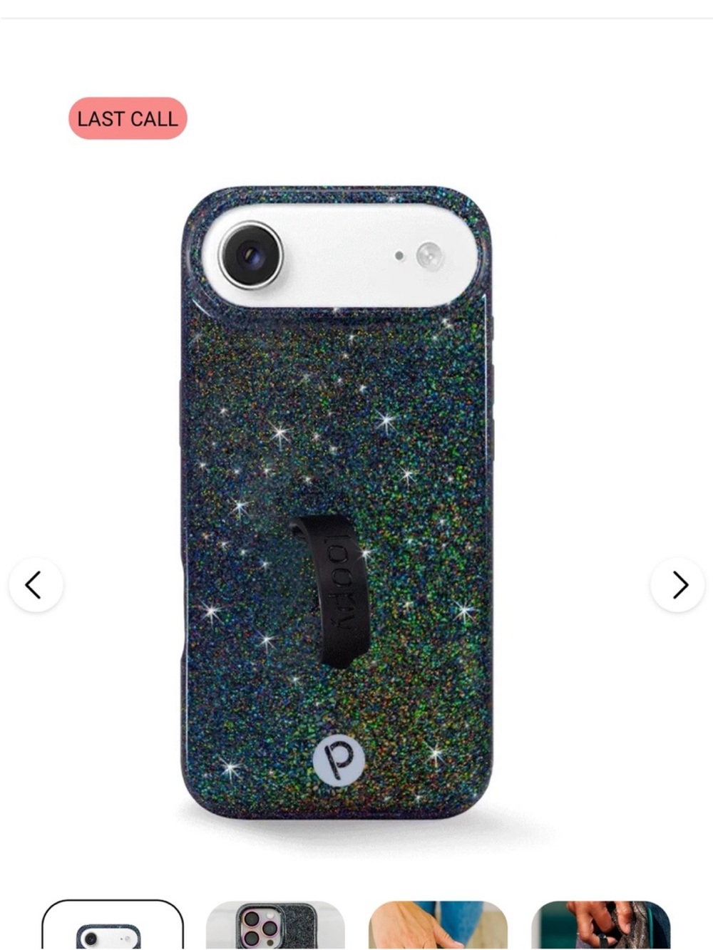 Loopy Case Glitter Phone Case - Black Multicolor - iPhone Air